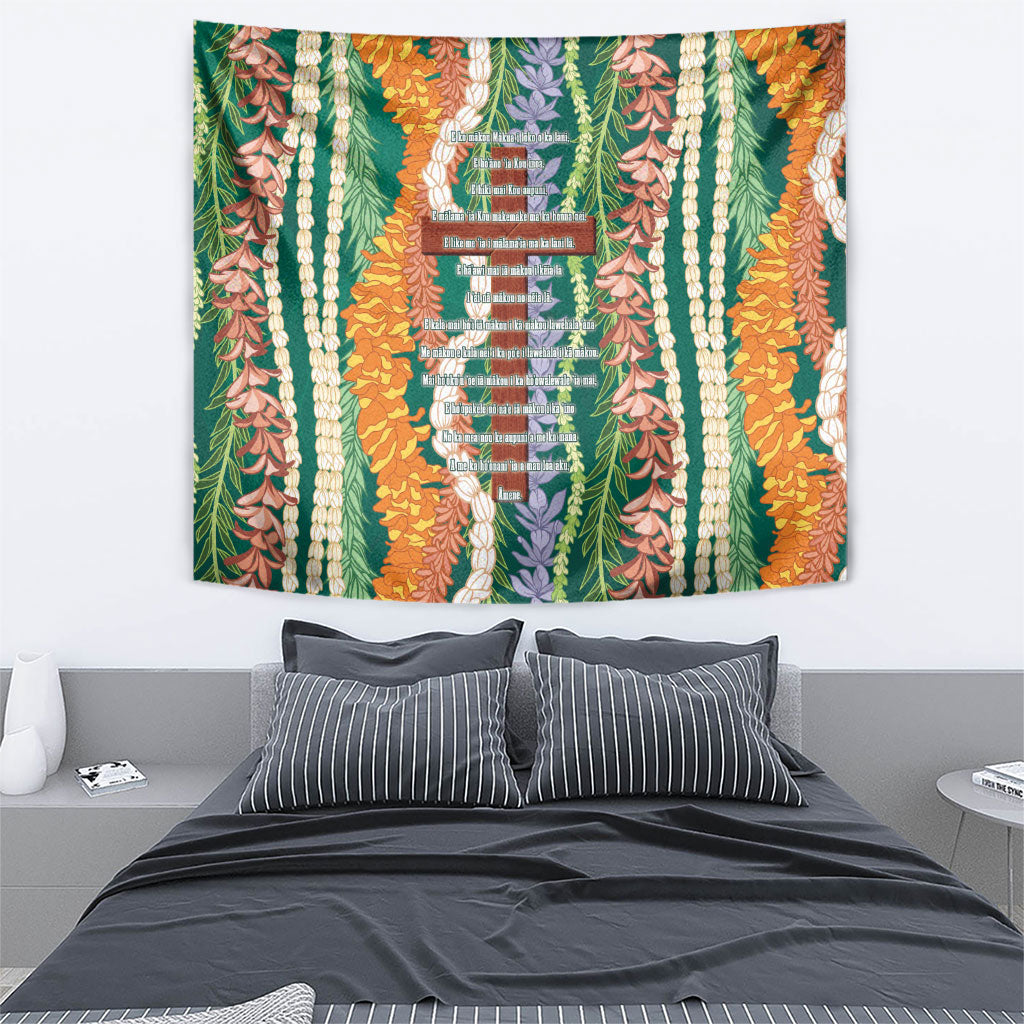 Mahalo Hawaii - ⁠Ka Pule a ka Haku Tapestry Mixed Lei