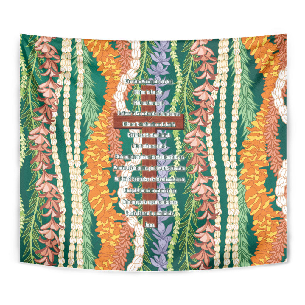 Mahalo Hawaii - ⁠Ka Pule a ka Haku Tapestry Mixed Lei