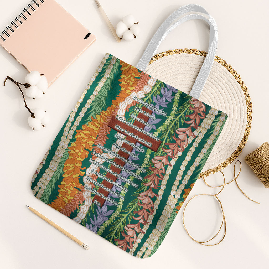 Mahalo Hawaii - ⁠Ka Pule a ka Haku Tote Bag Mixed Lei