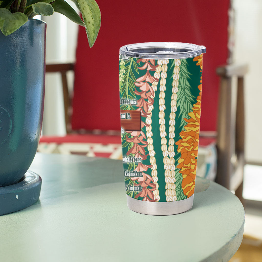 Mahalo Hawaii - ⁠Ka Pule a ka Haku Tumbler Cup Mixed Lei