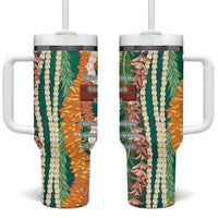 Mahalo Hawaii - ⁠Ka Pule a ka Haku Tumbler With Handle Mixed Lei