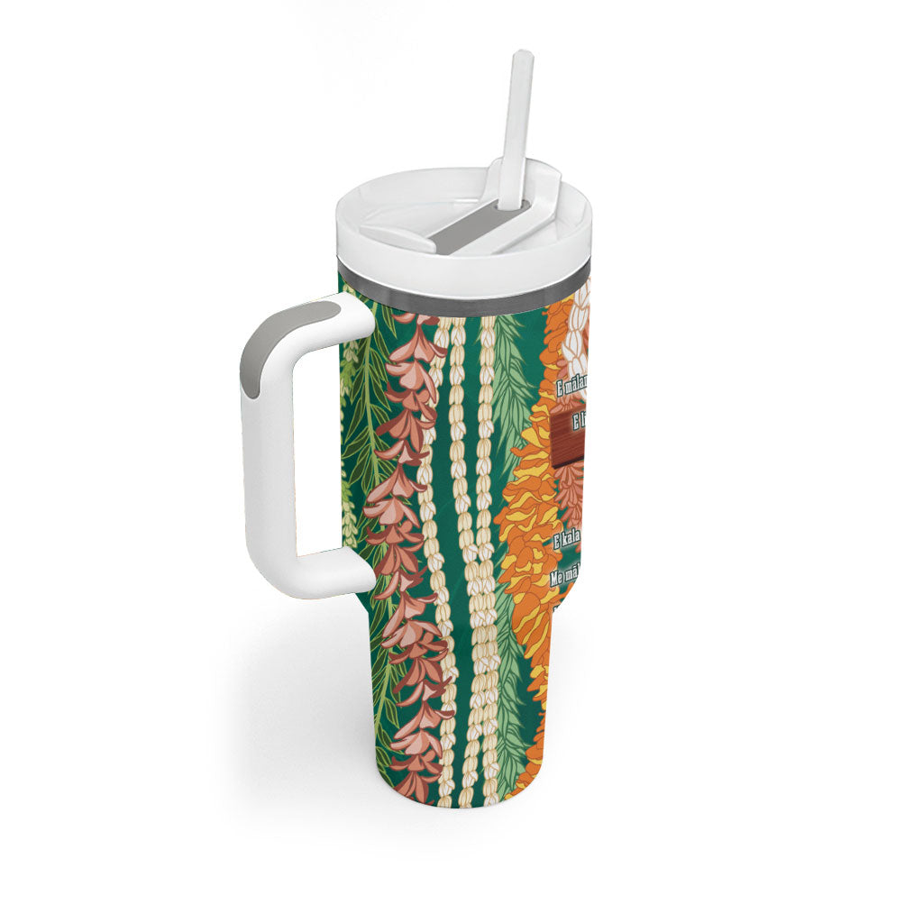 Mahalo Hawaii - ⁠Ka Pule a ka Haku Tumbler With Handle Mixed Lei