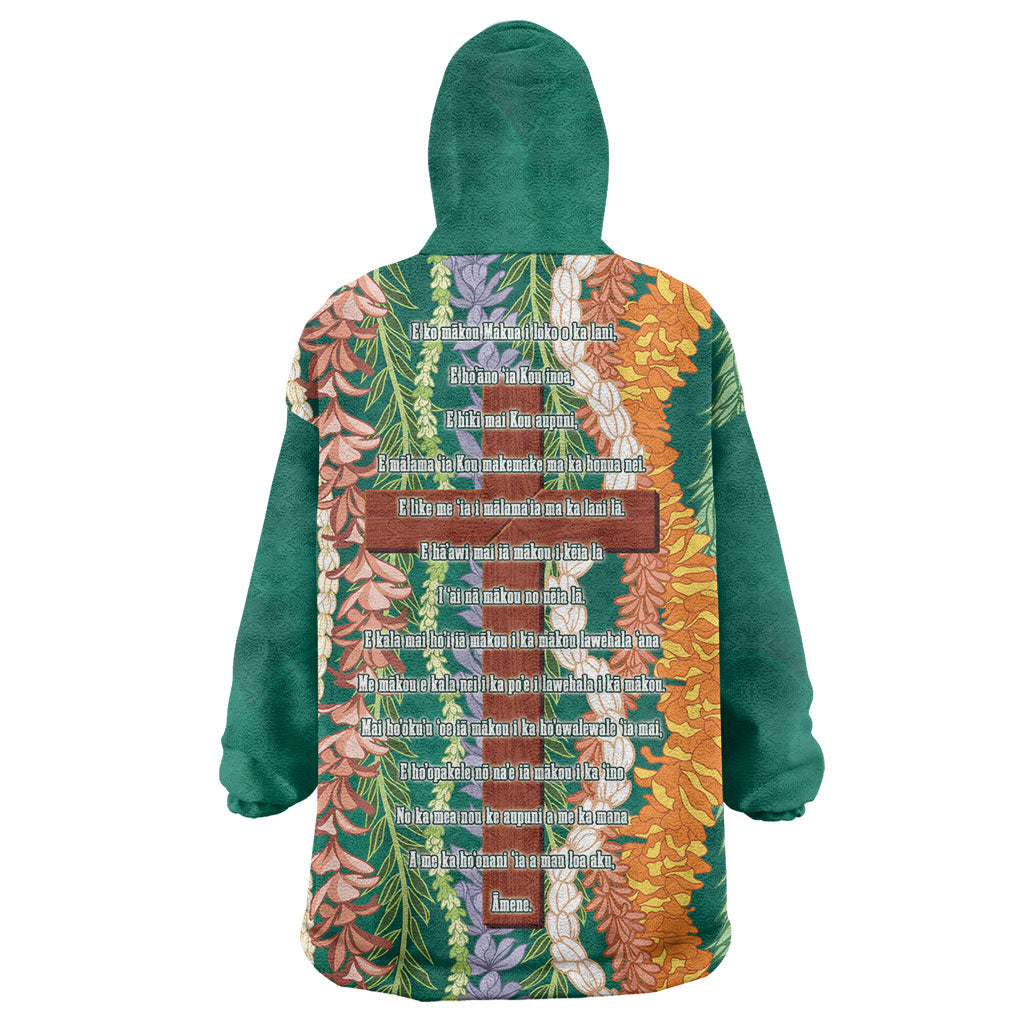 Mahalo Hawaii - ⁠Ka Pule a ka Haku Wearable Blanket Hoodie Mixed Lei