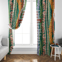 Mahalo Hawaii - ⁠Ka Pule a ka Haku Window Curtain Mixed Lei