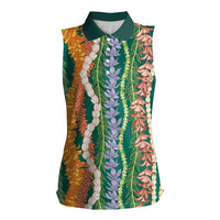 Mahalo Hawaii - ⁠Ka Pule a ka Haku Women Sleeveless Polo Shirt Mixed Lei