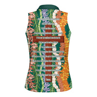 Mahalo Hawaii - ⁠Ka Pule a ka Haku Women Sleeveless Polo Shirt Mixed Lei