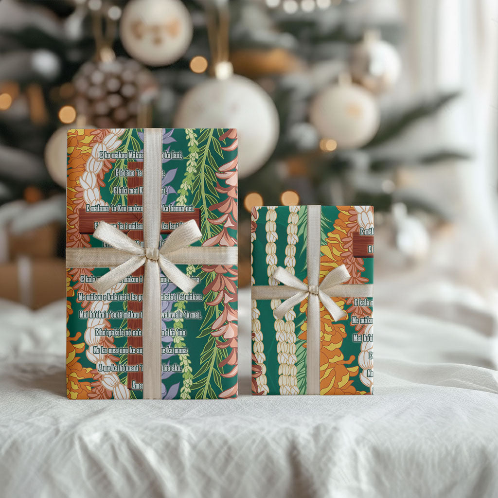 Mahalo Hawaii - The Lord's Prayers Wrapping Paper Mixed Lei