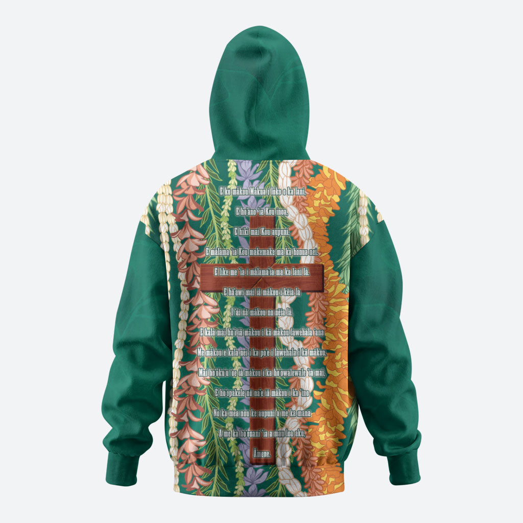 Mahalo Hawaii - ⁠Ka Pule a ka Haku Zip Hoodie Mixed Lei