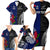 Personalised New Zealand Vs Samoa Rugby Family Matching Short Sleeve Bodycon Dress and Hawaiian Shirt Go Champions LT7 - Polynesian Pride