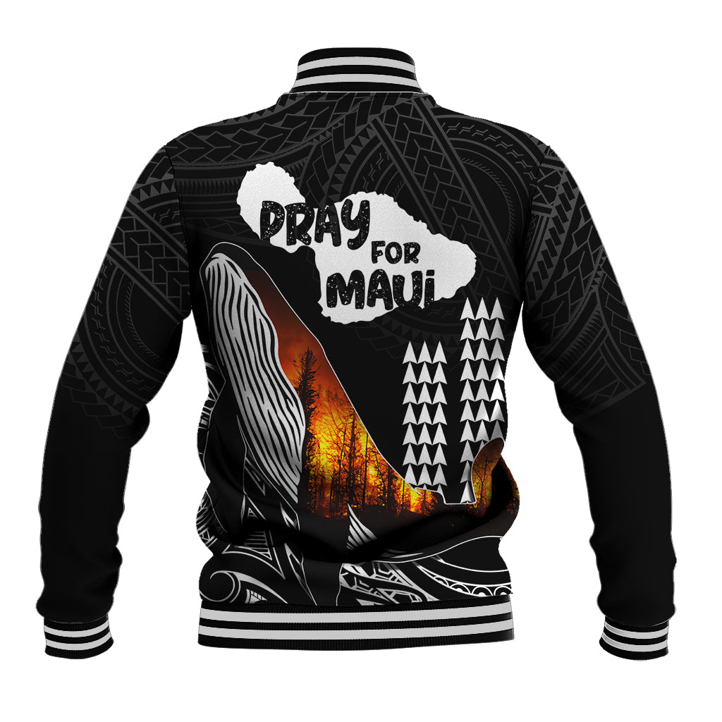 Hawaii Humpback Whale Baseball Jacket Be Strong - Pray For Maui LT7 - Polynesian Pride