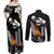 Hawaii Humpback Whale Couples Matching Off Shoulder Maxi Dress and Long Sleeve Button Shirts Be Strong - Pray For Maui LT7 - Polynesian Pride