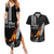 Hawaii Humpback Whale Couples Matching Summer Maxi Dress and Hawaiian Shirt Be Strong - Pray For Maui LT7 Black - Polynesian Pride