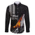 Hawaii Humpback Whale Family Matching Long Sleeve Bodycon Dress and Hawaiian Shirt Be Strong - Pray For Maui LT7 Dad's Shirt - Long Sleeve Black - Polynesian Pride