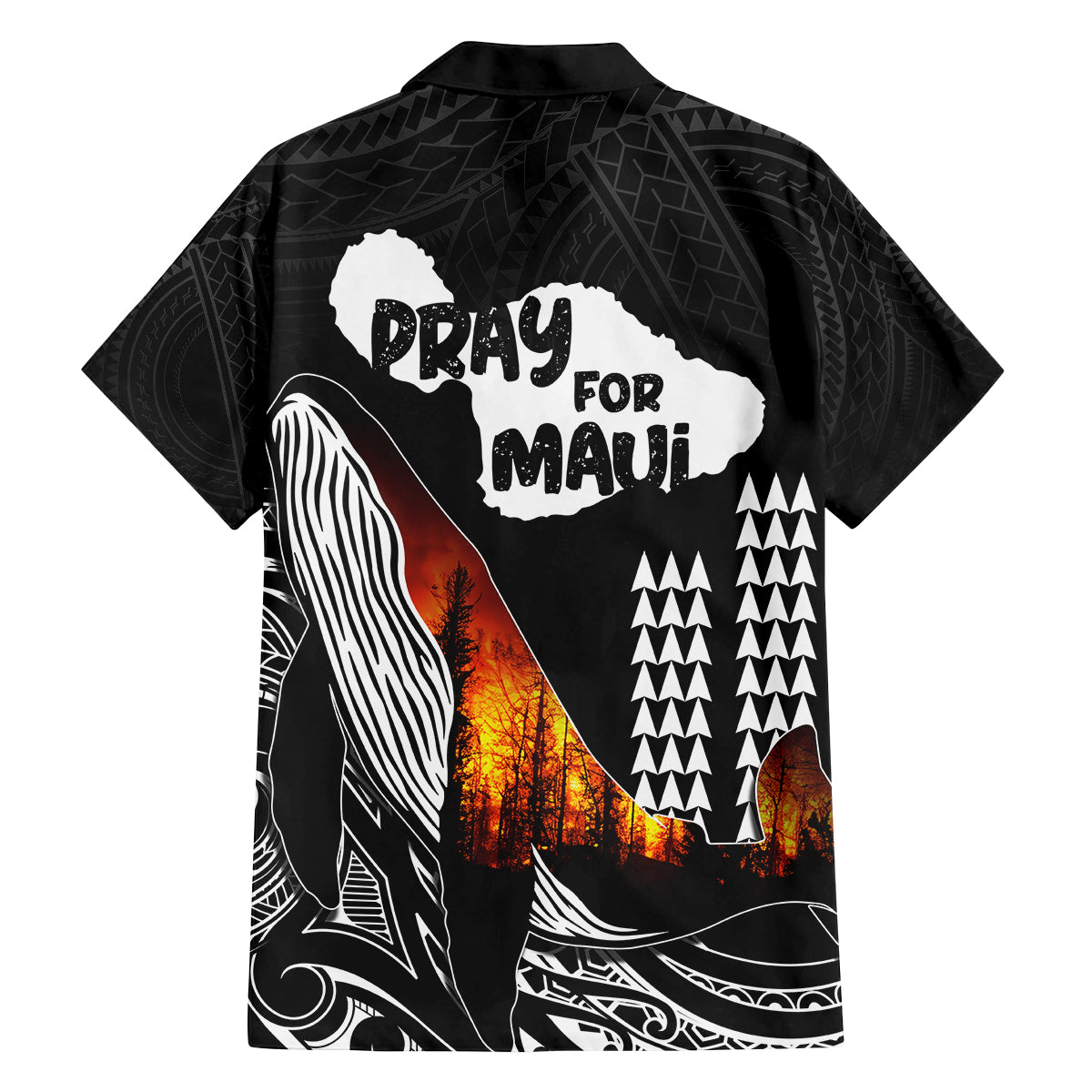 Hawaii Humpback Whale Kid Hawaiian Shirt Be Strong - Pray For Maui LT7 - Polynesian Pride