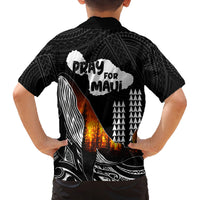 Hawaii Humpback Whale Kid Hawaiian Shirt Be Strong - Pray For Maui LT7 - Polynesian Pride