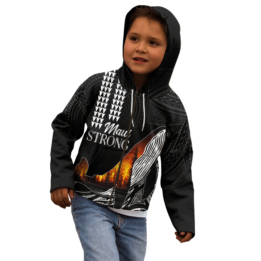 Hawaii Humpback Whale Kid Hoodie Be Strong - Pray For Maui LT7 - Polynesian Pride