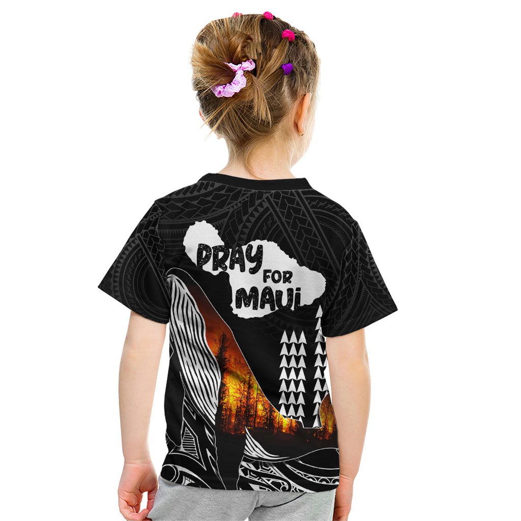 Hawaii Humpback Whale Kid T Shirt Be Strong - Pray For Maui LT7 - Polynesian Pride
