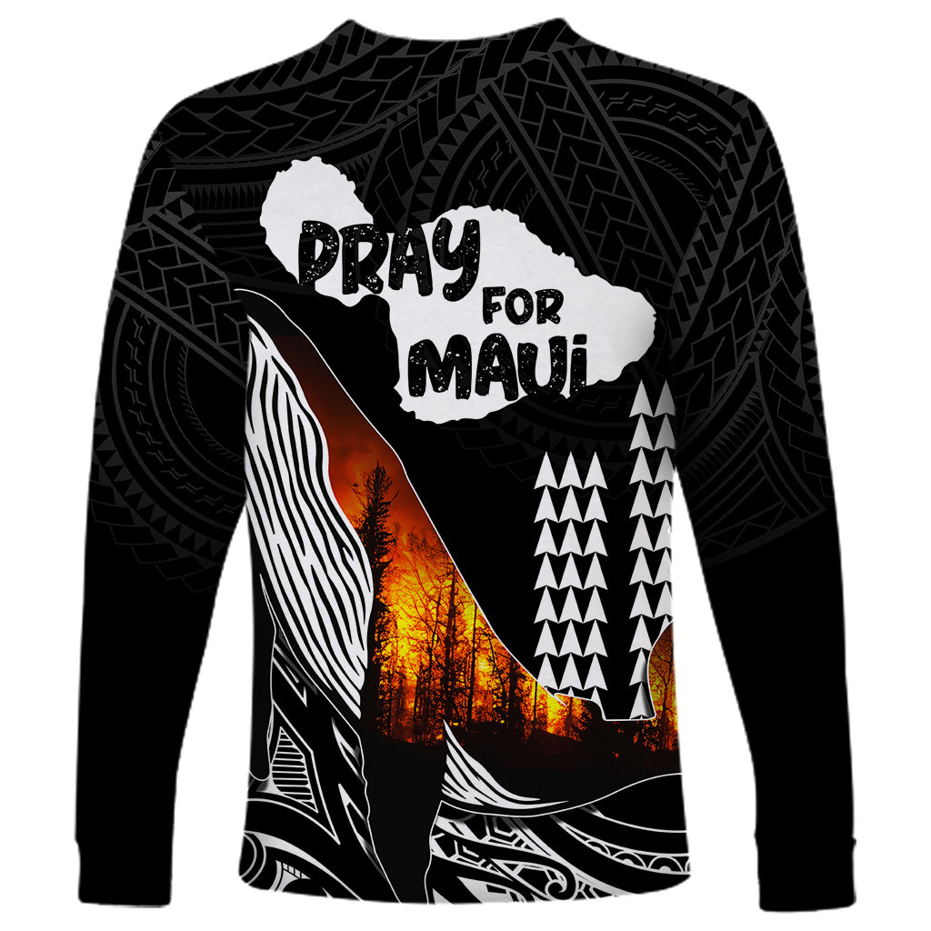 Hawaii Humpback Whale Long Sleeve Shirt Be Strong - Pray For Maui LT7 - Polynesian Pride