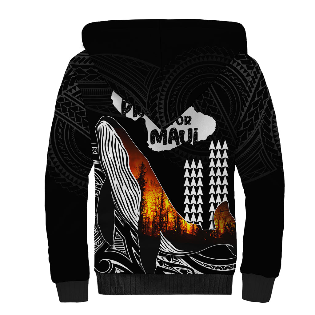 Hawaii Humpback Whale Sherpa Hoodie Be Strong - Pray For Maui LT7 - Polynesian Pride