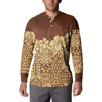 Niue Hiapo Motif Button Sweatshirt Tapa Classic