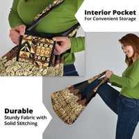 Niue Hiapo Motif Grocery Bag Tapa Classic - Black Ver