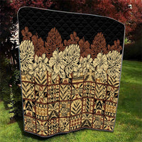 Niue Hiapo Motif Quilt Tapa Classic - Black Ver