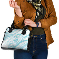 Sharks Couple Dreamy Polynesians Floral Sea Shoulder Handbag Turquoise LT7 - Polynesian Pride
