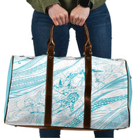 Sharks Couple Dreamy Polynesians Floral Sea Travel Bag Turquoise LT7 Turquoise - Polynesian Pride