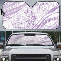 Sharks Couple Dreamy Polynesians Floral Sea Auto Sun Shade Lilac LT7 Lilac - Polynesian Pride