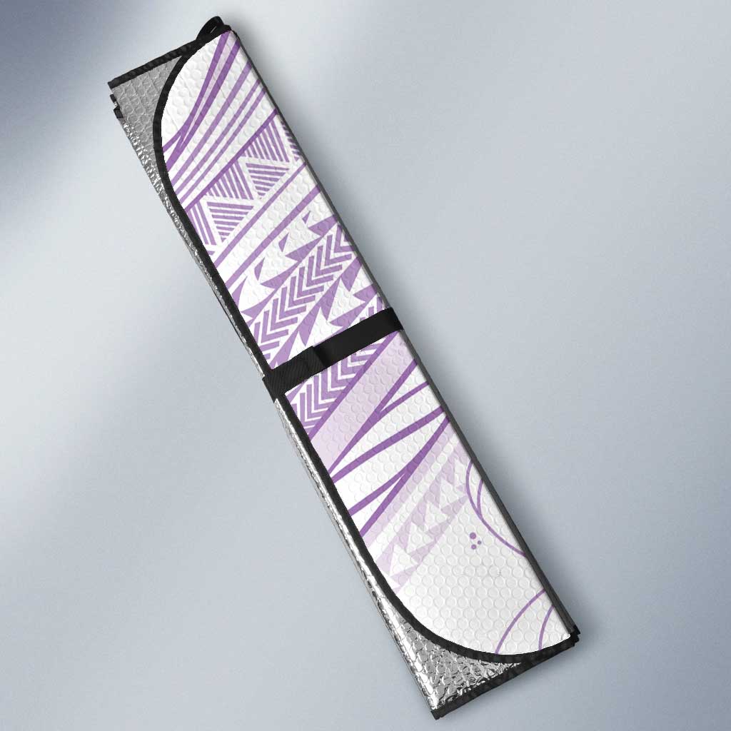 Sharks Couple Dreamy Polynesians Floral Sea Auto Sun Shade Lilac LT7 - Polynesian Pride