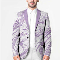 Sharks Couple Dreamy Polynesians Floral Sea Blazer Lilac - Polynesian Pride
