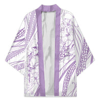 Sharks Couple Dreamy Polynesians Floral Sea Kimono Lilac - Polynesian Pride