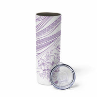 Sharks Couple Dreamy Polynesians Floral Sea Skinny Tumbler Lilac - Polynesian Pride