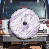 Sharks Couple Dreamy Polynesians Floral Sea Spare Tire Cover Lilac - Polynesian Pride