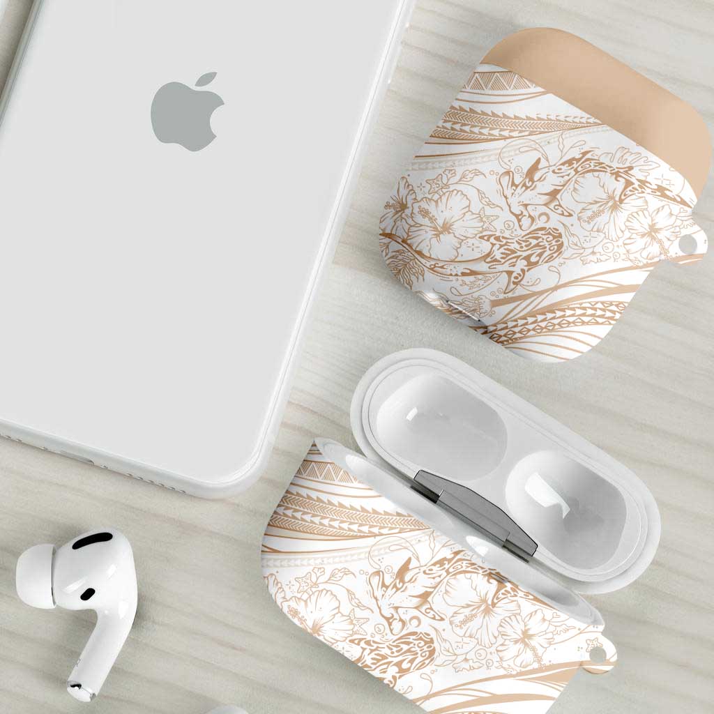 Sharks Couple Dreamy Polynesians Floral Sea AirPods Case Hazel - Polynesian Pride