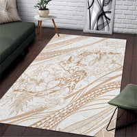 Sharks Couple Dreamy Polynesians Floral Sea Area Rug Hazel - Polynesian Pride