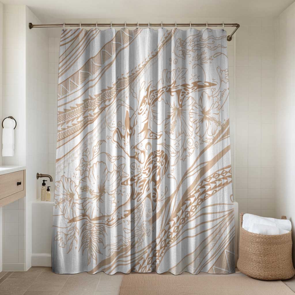 Sharks Couple Dreamy Polynesians Floral Sea Bathroom Set Hazel - Polynesian Pride