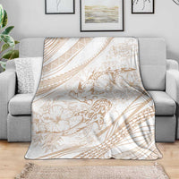 Sharks Couple Dreamy Polynesians Floral Sea Blanket Hazel - Polynesian Pride