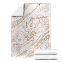 Sharks Couple Dreamy Polynesians Floral Sea Blanket Hazel - Polynesian Pride