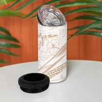 Sharks Couple Dreamy Polynesians Floral Sea 4 in 1 Can Cooler Tumbler Hazel LT7 - Polynesian Pride