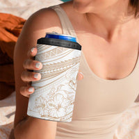 Sharks Couple Dreamy Polynesians Floral Sea 4 in 1 Can Cooler Tumbler Hazel LT7 - Polynesian Pride