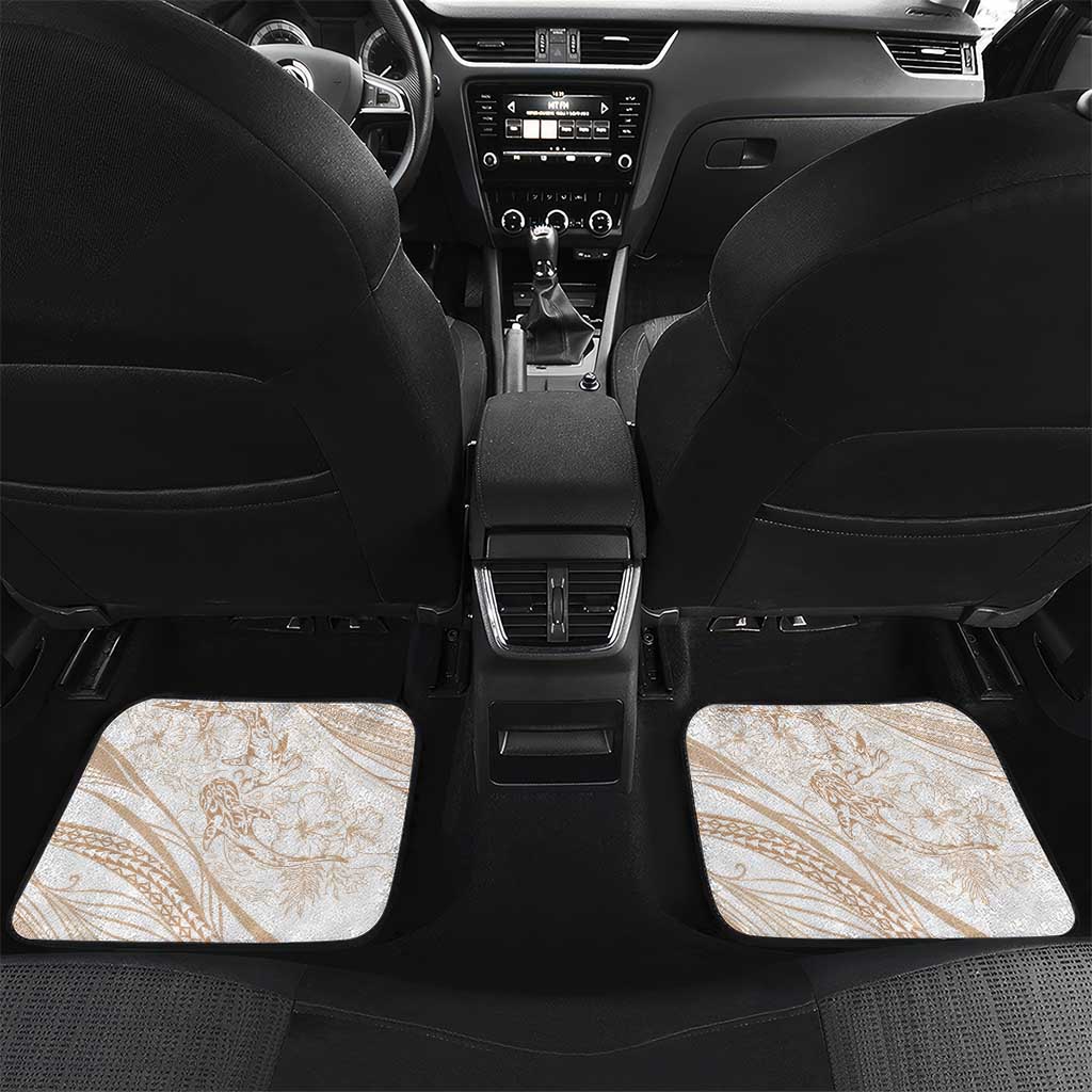 Sharks Couple Dreamy Polynesians Floral Sea Car Mats Hazel - Polynesian Pride
