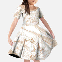 Sharks Couple Dreamy Polynesians Floral Sea Family Matching Summer Maxi Dress and Hawaiian Shirt Hazel - Polynesian Pride