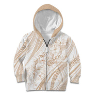 Sharks Couple Dreamy Polynesians Floral Sea Kid Hoodie Hazel - Polynesian Pride