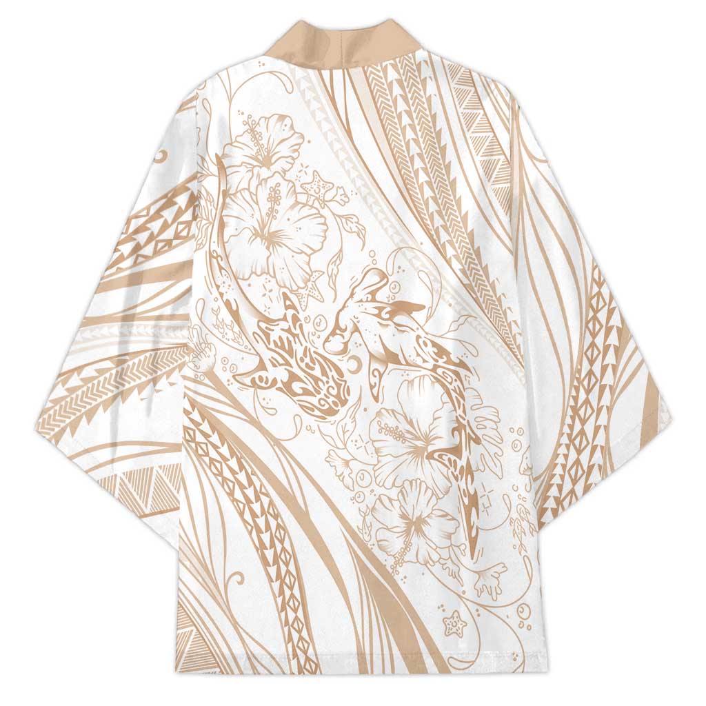 Sharks Couple Dreamy Polynesians Floral Sea Kimono Hazel - Polynesian Pride