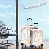 Sharks Couple Dreamy Polynesians Floral Sea Luggage Cover Hazel - Polynesian Pride