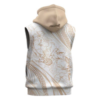 Sharks Couple Dreamy Polynesians Floral Sea Sleeveless Hoodie Hazel LT7 - Polynesian Pride