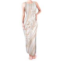 Sharks Couple Dreamy Polynesians Floral Sea Tank Maxi Dress Hazel - Polynesian Pride