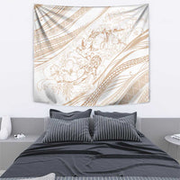 Sharks Couple Dreamy Polynesians Floral Sea Tapestry Hazel - Polynesian Pride