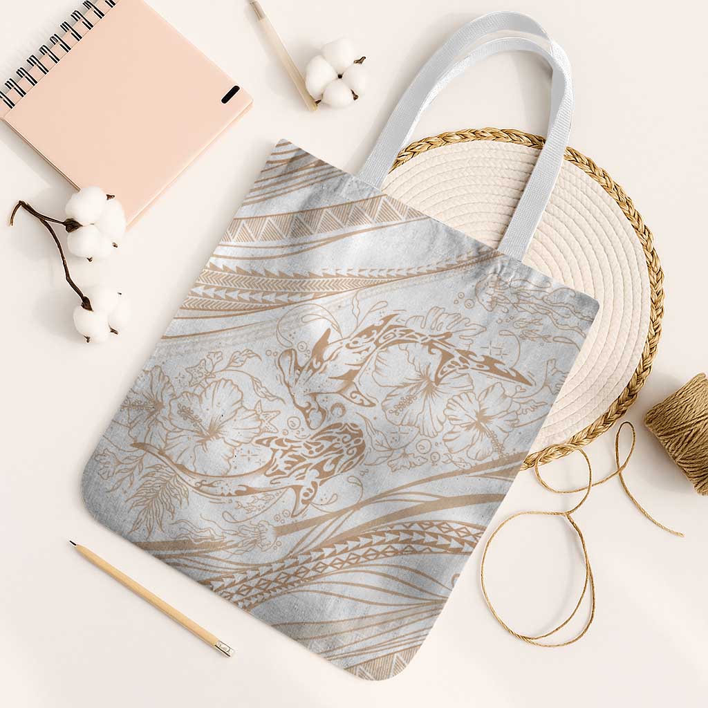 Sharks Couple Dreamy Polynesians Floral Sea Tote Bag Hazel - Polynesian Pride